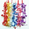 Wholesale plastic bead chain garland with bells and leaf, fashion ornament christmas bead chain garland in gifts & crafts