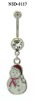 Wholesale Fancy stainless steel Snowman navel belly ring body jewelry/jewellery piercing