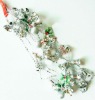 Wholesale xmas plastic bead chain garland with bells, bead necklace, beaded chain for christmas decoration