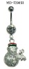 Wholesale Fashion snowman stainless steeel navel belly ring body jewellery/jewelry piercing