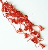 plastic bead chain garland with bells, fashion ornament christmas bead chain garland in gifts & crafts