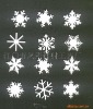 White wooden laser engraved snowflake craft