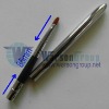 Wholesale Natural hair mental handle retractable lip brush
