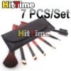 Wholesale 10Set(7Pcs/set) Makeup Brush Set Eyeshadow Blush Lip Gloss Pen Case Free AIR Mail ONLY