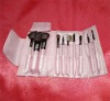 Wholesale Newest 5pcs Mini Brushes in Pink Embossed Pouch For Promotion