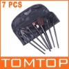 Wholesale 7 PCS Black Goat Hair Nylon Wooden Makeup Brush Set Make Up Brush