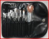 Wholesale 7pcs high quality goat hair cosmetic brush set