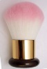 Wholesale Double Color Nylon Hair Plastic Golden Handle Kabuki Brush
