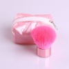 Wholesale Goat Red Hair Aluminum Orange Handle Kabuki Brush in Purple Pouch