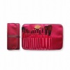 Wholesale 12 pcs charming red cosmetic brushes kit