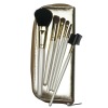 Wholesale 6pcs goat hair make up brushes set with golden bag