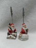 Wholesale Polyresin sitting christmas Santa Claus name card holder