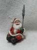 Wholesale Polyresin sitting christmas Santa Claus name card holder