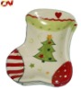 Wholesale beautiful Christmas ceramic cake plate