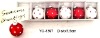 Set of 6 christmas glass ball w/gift card holder