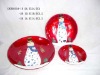 Wholesale pottery christmas plate (snowman)