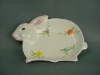Wholesale Pottery Easter Rabbit Plate