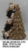 Wholesale 2asst pengiun with christmas tree in polyresin for decorations