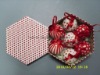 Wholesale single-deck gift box,contain 7pcs, with red dots pattern