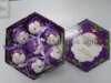 Wholesale double-deck gift box,contain 14pcs,with Santan Claus' head pattern
