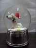 Wholesale Cute dog wears Christmas cap snow globe