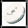 Wholesale 22mm Feet Pattern Satin Grosgrain Ribbon Riband White