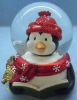 Wholesale Resin Red Hat Penguin Snow Globe
