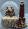 Wholesale Polyresin santa house Snow Globe