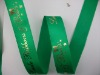 Wholesale 2011 gold foil printed satin ribbon