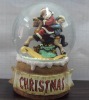 Wholesale Santa ride on wooden horse snow globe