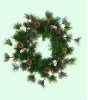 Wholesale 50cm artificial outdoor decorative pine needle Christmas wreath
