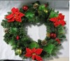 Wholesale 60cm artificial outdoor decorative pvc Christmas wreath