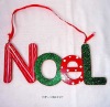 Wholesale Christmas Glitter Words Door Hanger