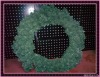 Wholesale 60cm artificial outdoor decorative pvc Christmas wreath