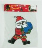 soft santa clause with blue bag PVC glass stickers(LD-M014)