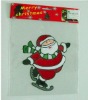 santa clause with white belt PVC window stickers(LD-M008)