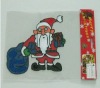 soft santa clause PVC glass stickers(LD-M011)