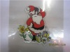 Wholesale santa claus printing gel window stickers(LD-P2029)