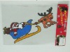 Wholesale santa claus skiing PVC fridge stickers (LD-M036)