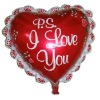 Wholesale Red Hearted-shape Helium Balloon with letters