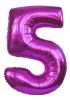 Wholesale 40" Mylar Number"5" Balloon