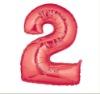 Wholesale 2 Red SuperShape Mylar Balloon, 100 pcs/lot, Free Shipping