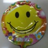 Wholesale DIA 18 cm circular smiling face auto inflatable foil balloon