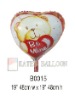 Wholesale valentine's day DIA 18'' plain heart shape Mylar balloon