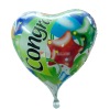 Wholesale congratulation DIA 18'' heart shape inflatable foil balloon