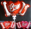 I LOVE you (DIA 27.5 cm) types auto inflating foil balloon