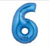 Wholesale Supershape Foil Balloon Number 6, 100 pcs/lot, Free Shipping