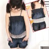 Wholesale Nice kid wear TY01 jeans skirt overall