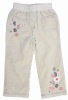Wholesale Nova Girl ready made Corduroy embroidery casual pants G2022#Apricot