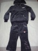 Wholesale soft touch girls's velvet sets